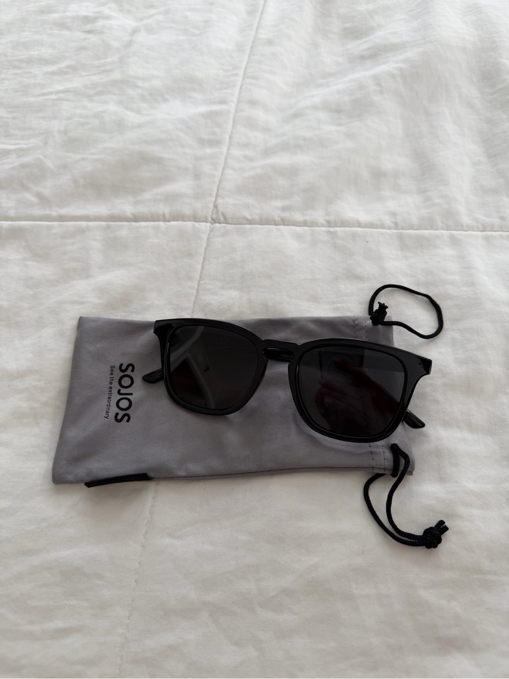 SOJOS Polarized Sunglasses for Women Men Classic Rounded Square Shades